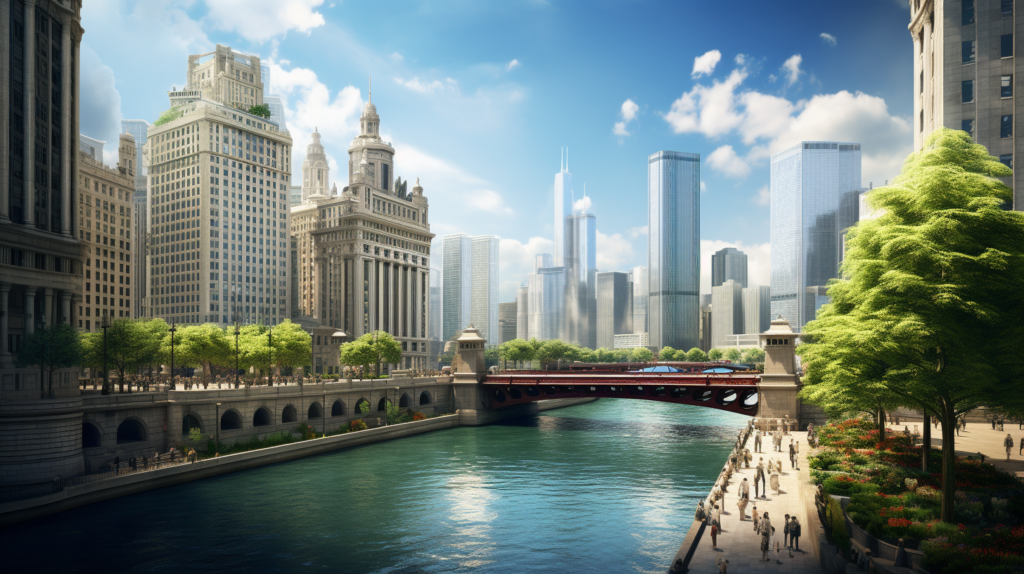Chicago Riverwalk: Stroll along the river and enjoy dining, art installations, and boat tours.